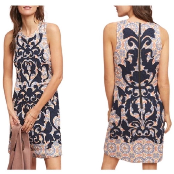 Vanessa Virginia Anthropologie Embroidered Sheath Dress - Picture 1 of 7